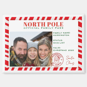 Familiefoto Noordpool Pas Nice List Kerstmis Magneet