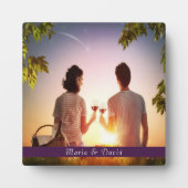 Familiefoto paarse monogram fotoplaat (Voorkant)