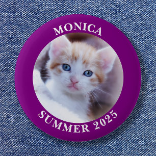Familiefoto Paarse Rand Ronde Button 5,7 Cm