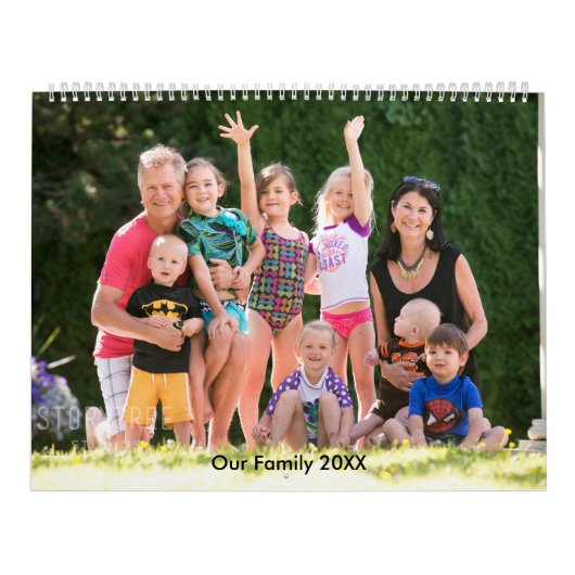 Familiefoto Personaliseer het Aangepaste Vakantie Kalender (Hoes)