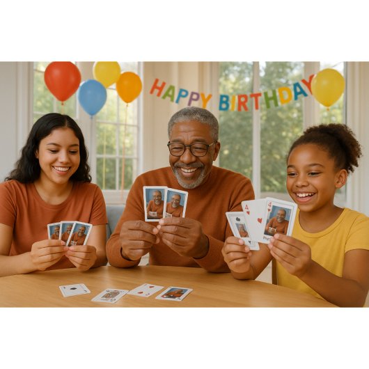 Familiefoto Pokerkaarten