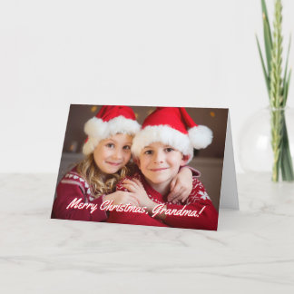 Familiefoto Prettig Kerstfeest Oma Feestdagen Kaart