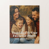 Familiefoto samen is onze favoriete plek legpuzzel (Verticaal)