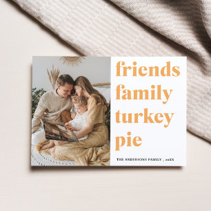 Familiefoto Vrienden Familie Kalkoentaart Briefkaart