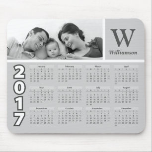 Familiefoto Zwart en Wit 2017 Agenda Muismat