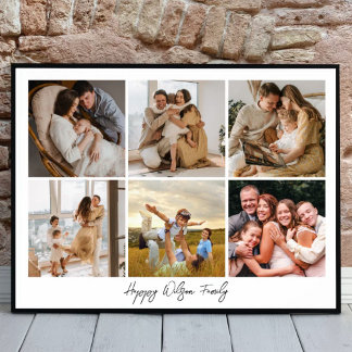 Familiefotocollage Fotostrook Poster
