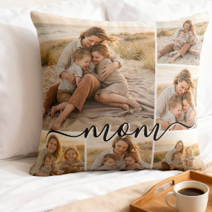 Familiefotocollage Moeder Aandenken Kussen