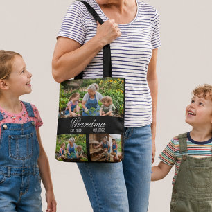 Familiefotocollage Oma Aandenken Ontwerp Draagtas