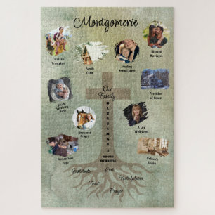 Familiefotocollage Zegeningen Geloof Roots Legpuzzel
