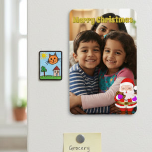 Familiefotomagneet met cartoon-sinterklaas magneet