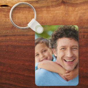 Familiefoto's dubbelzijdig twee foto's sleutelhanger