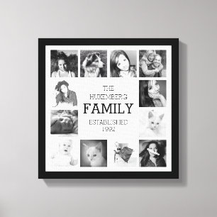 Familiefoto's met persoonlijke persoonlijke voorke canvas afdruk