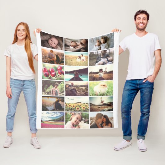 Familiefozaïek Fleece Deken (In situ)