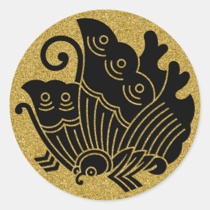 [Familiegangers] Swallowtail vlinder Ronde Sticker