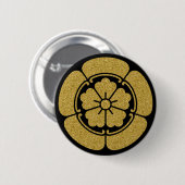 [Familiegroepen] Oda Mokko en Chinese bloem gepind Ronde Button 5,7 Cm (Voorkant /achterkant)