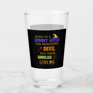 Familiehaalleen citaat met heks Devil spin Web Glas