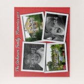 Familieherinneringen 4 x Aangepaste foto's Challen Legpuzzel (Verticaal)