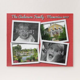 Familieherinneringen 4 x Aangepaste foto's Challen Legpuzzel