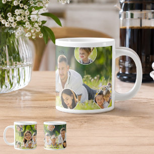 Familieherinneringen Foto Collage Kerstcadeau Extra Grote Beker