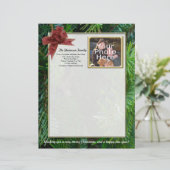 Familiekerstbrief, fotobriefje briefhoofd (Staand voorkant)