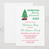 Familiekerstfeest Kaart (Voorkant / Achterkant)