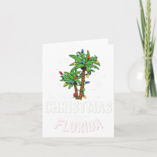 Familiekerstmis in Florida Palm Trees-strand Kaart