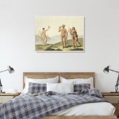 Familieleden van Guyana (kleur litho) Canvas Afdruk (Insitu (Slaapkamer))