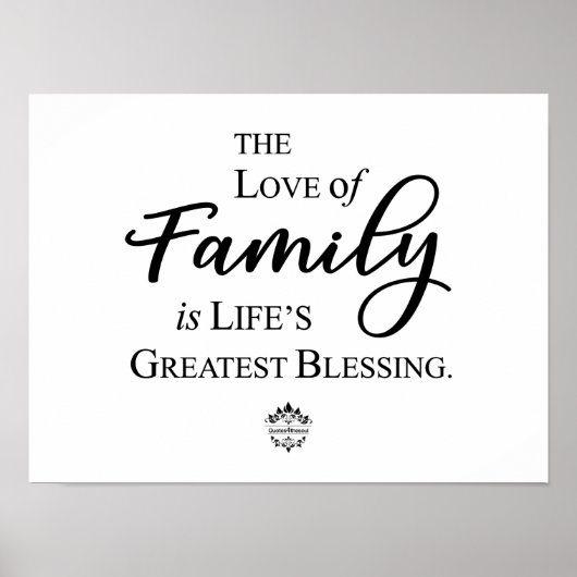 Familieliefde is het grootste versleten Poster van (Voorkant)