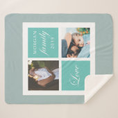 Familieliefde script foto sherpa blanket sherpa deken (Voorkant (horizontaal))