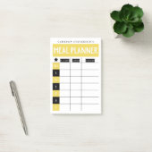 Familiemalplaatje | Geel en zwart | Aangepaste naa Post-it® Notes (Kantoor)