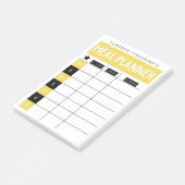 Familiemalplaatje | Geel en zwart | Aangepaste naa Post-it® Notes (Schuin)