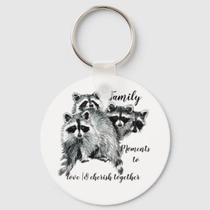 Familiemomenten Citaat Stomme Raccoons Sleutelhanger