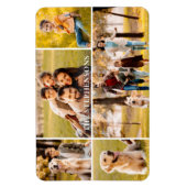 Familienaam 5 Fotocollage Magneet (Verticaal)