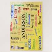 Familienaam Aangepast Word Cloud Gepersonaliseerd Legpuzzel (Verticaal)