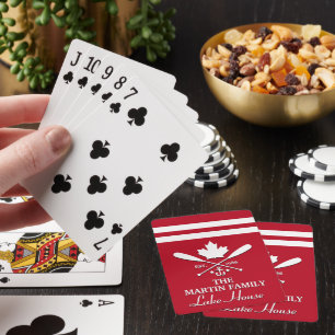Familienaam Aangepaste Canadese maaple Leaf Pokerkaarten