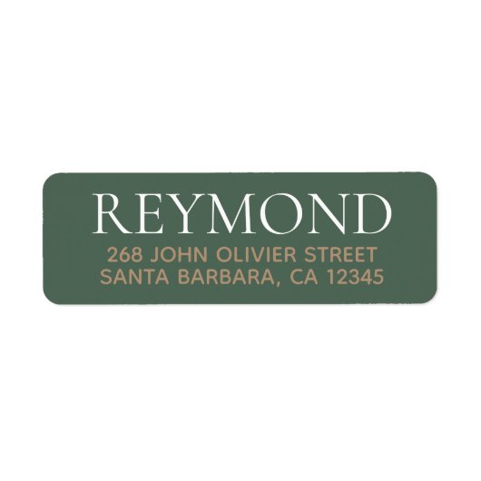 Familienaam / Achternaam Bedrijfslabel Etiket (Voorkant)