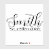 Familienaam & Adres - Gepersonaliseerde mailbox Sticker (Vel)