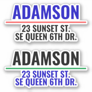 Familienaam & Adres - Gepersonaliseerde mailbox Sticker