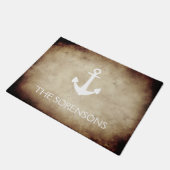 Familienaam Anchor Scroll Deurmat (Schuin)