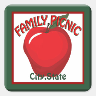 Familienaam Apple Name Tag Sticker