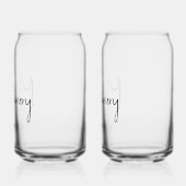 Familienaam Blikvorm Glas (Links)