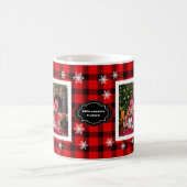 Familienaam buffalo plaid koffiemok (Center)