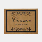 Familienaam - Burlap Deurmat (Voorkant)