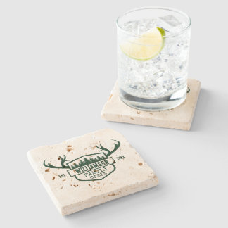 Familienaam Cabin Bos Groen onderzetter