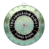 Familienaam Cabin Lake Dart Board Dartbord (Voorkant)