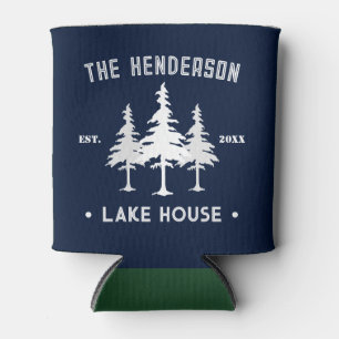 Familienaam Cabin Lake House Bos Pine Trees Blikjeskoeler