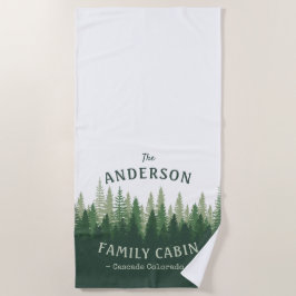 Familienaam Cabin Locatie Pijn Bosbos Strandlaken