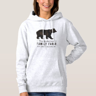Familienaam Cabin Rustic Brown Black Beer Hoodie