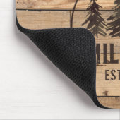 Familienaam Cabin Rustic Wood Forest Personalized Muismat (Hoek)