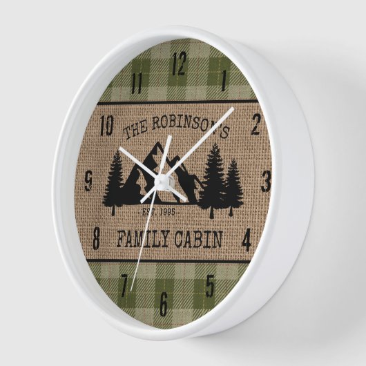 Familienaam Cabin Trees Sage Play Burlap (Hoek)